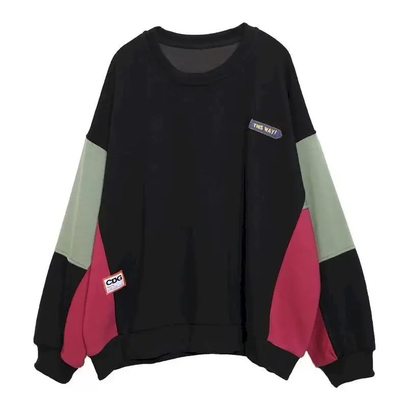 

Пуловеры больших размеров, женские осенне-зимние модные плюшевые топы, свободное драпированное пальто, повседневная свободная верхняя одежда, пуловер с длинными рукавами