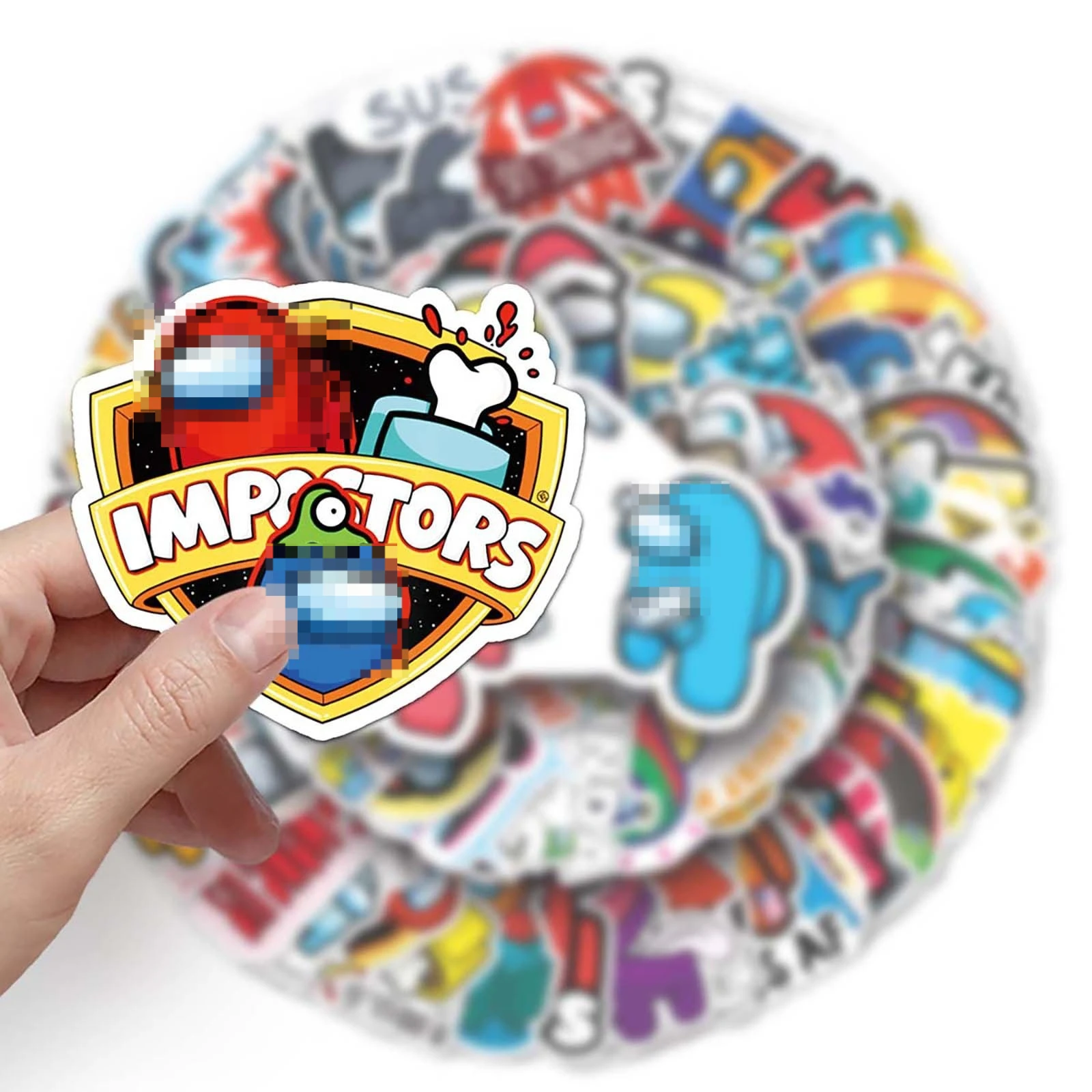 100 Uds. Among Us pegatinas científico dibujos animados pegatinas de grafiti monopatín coche pegatinas impermeables