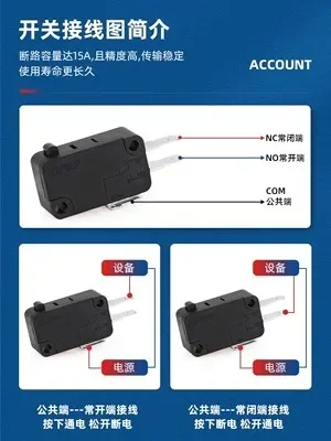 10 Uds Xurui XV-15 (16A) corriente 152/153/154/155/156-Micro interruptor pequeño interruptor de viaje