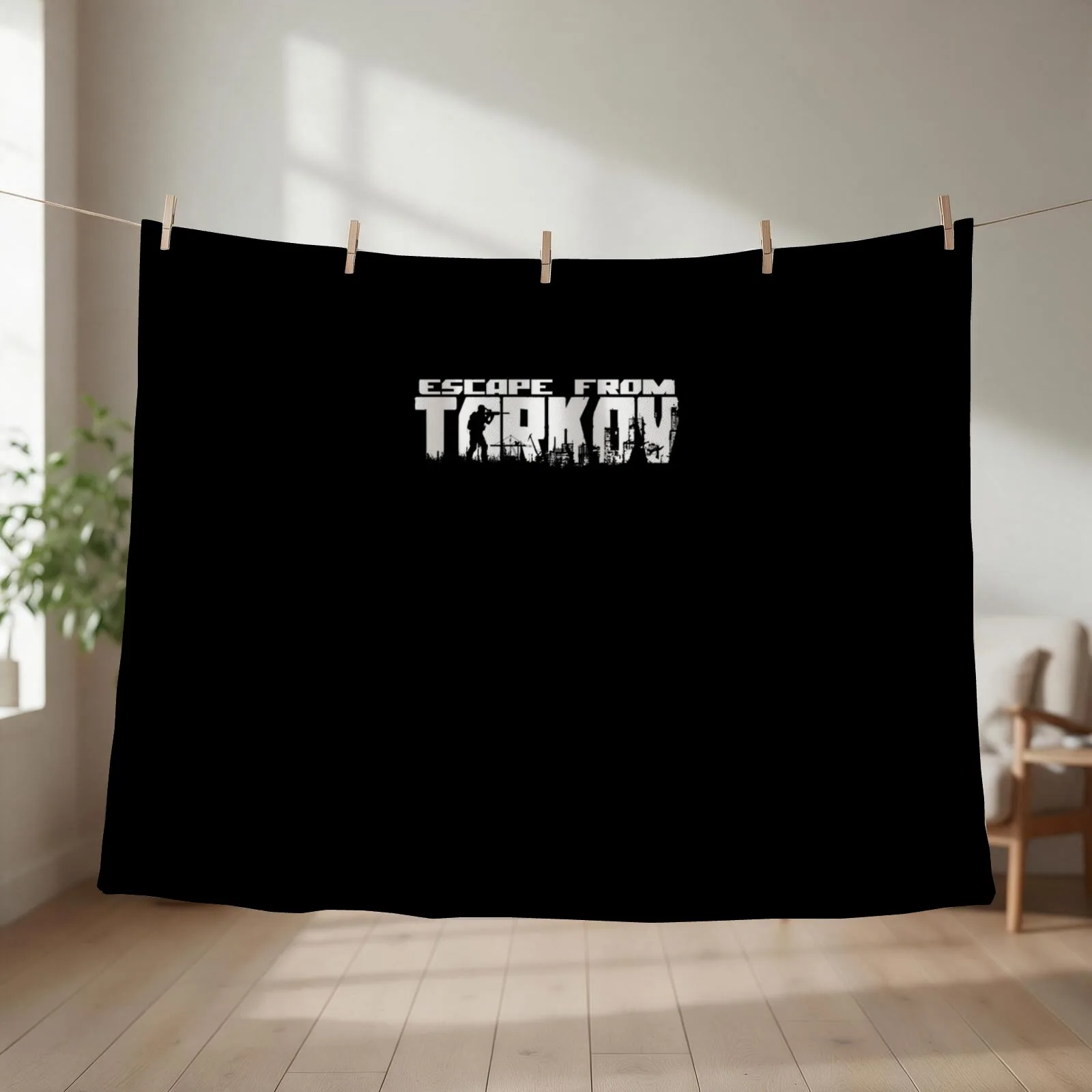 Escape From Tarkov Logo Throw Blanket For Decorative Sofa Luxury Thicken Soft Big Flannel Blankets