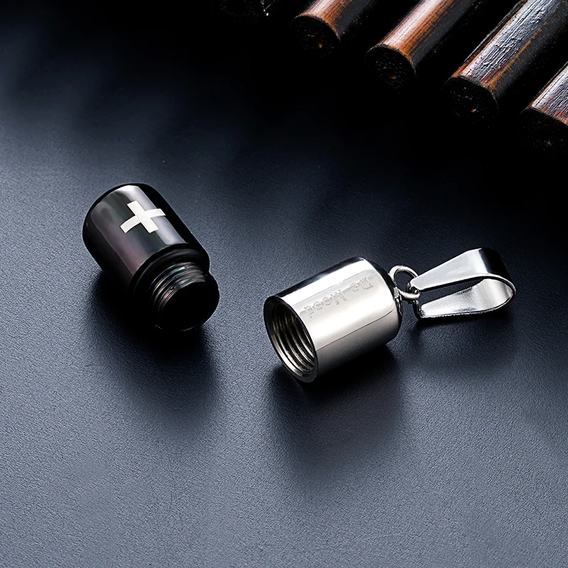 Men Women's Healing System Can Open Capsule Pill Necklace Ins Trendy Street Stainless Steel Pendant Hip-Hop Accessories Jewelry - view 3