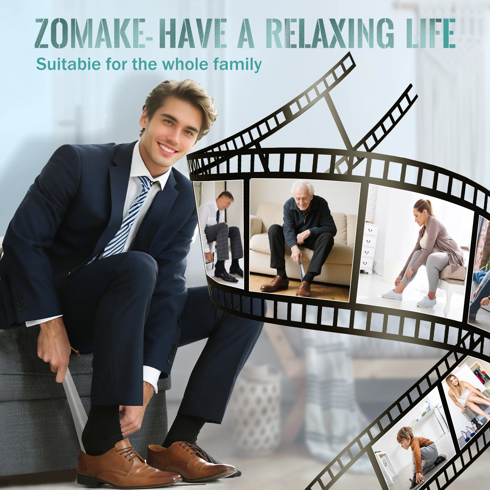 المهنية الأحذية رافع اضافية طويلة لبيسة الحذاء 19 30 سنتيمتر الأحذية المعدنية مزيل زلة الحذاء سحب أداة الفضة الحذاء المعونة للرجال النساء