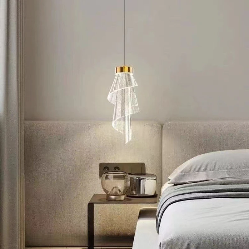 

Современный акриловый подвесной светильник, люстра, светодиодная длинная линия для виллы, гостиной, подвесные светильники, столовая, домашняя лестница, внутреннее освещение