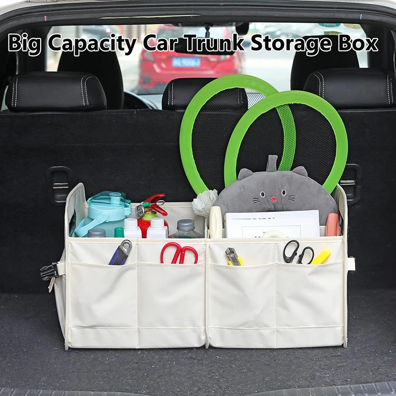 

Big Capacity Car Storage Box Foldable Car Trunk Organizer Tools Compartment Home Auto Organizer Durable Car Accessories Box