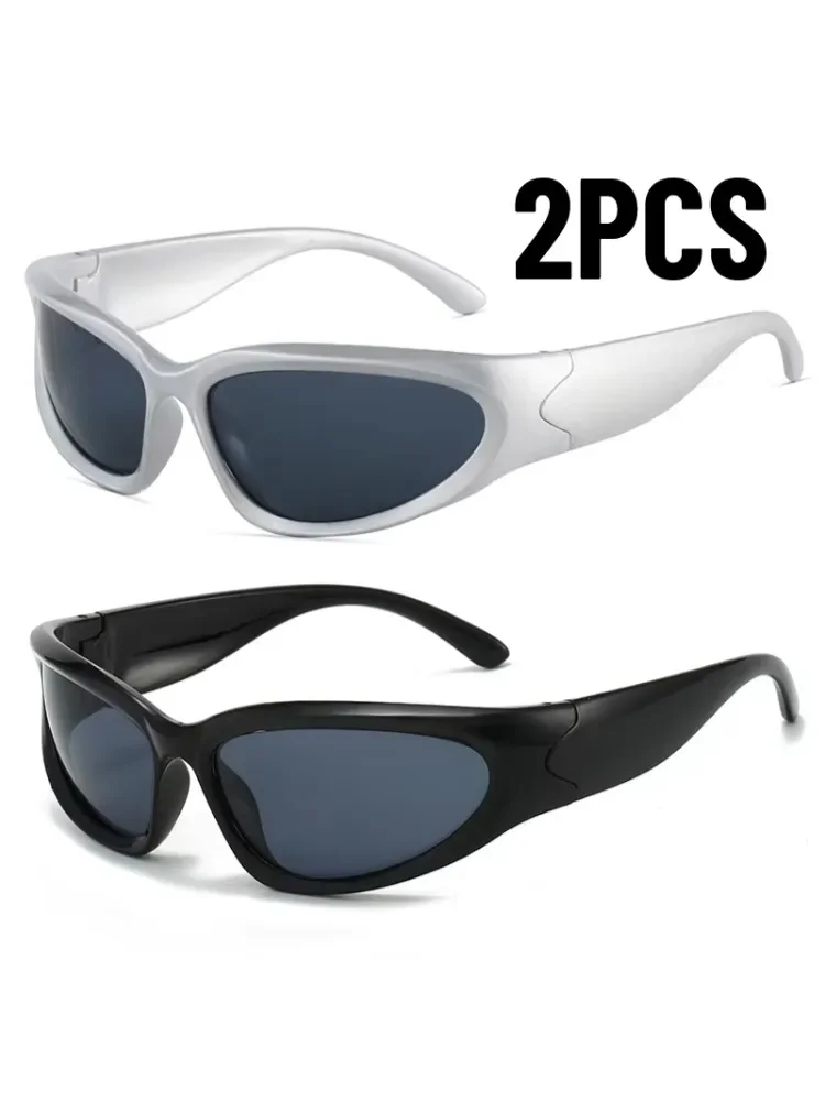 AliExpress Rexxar 1/2/3pcs Fashionable Men and Women Sunglasses High-end Y2K Square Bicycle Glasses Resistant Sunglasses Outdoor Hiking Glas UV400