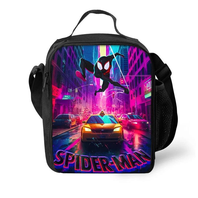 حقيبة سبايدر مان الحرارية معزولة حقيبة الغداء حاوية الغداء مانعة للتسرب حمل صندوق الغداء حقيبة تخزين المواد الغذائية لصبي فتاة أفضل هدية