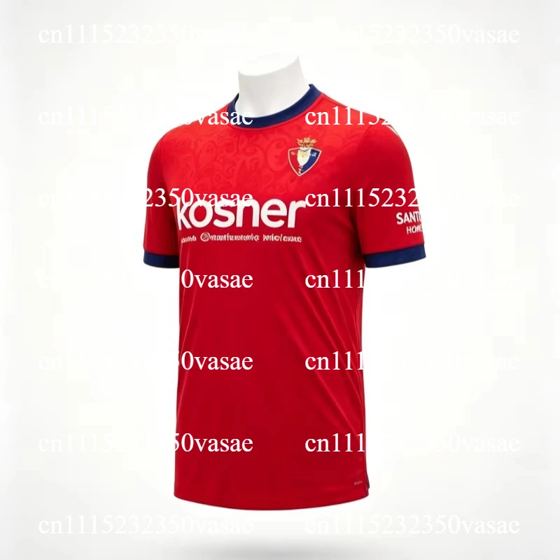 26-27 Spain 3D Printed Unisex Adult O-Osasuna Home Football Jersey Sports Comfortable T-shirt Sports and Casual Family Kids Tee