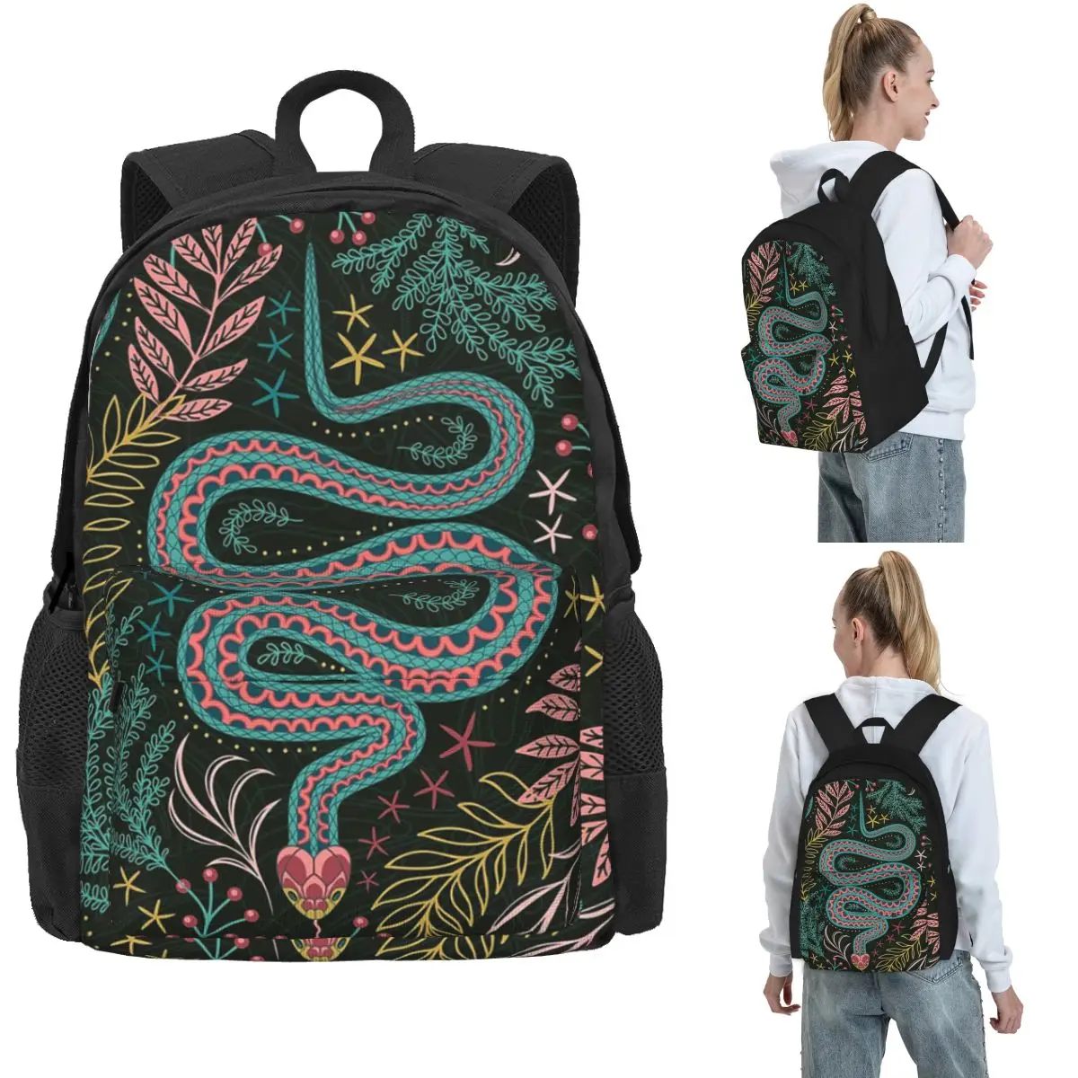 California Hissterical Snakes Backpack Hot Sale Daypack Large Capacity Kids BookBag School Bag Shoulder Bags for Men Women