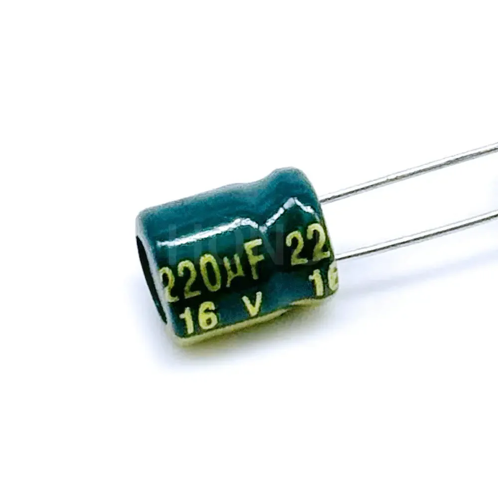 20-50PCS 16V220UF Aluminum Electrolytic Capacitor Original Low Esr/impedance High Frequency Size 6*7 220uf16v 16v220uf 20%