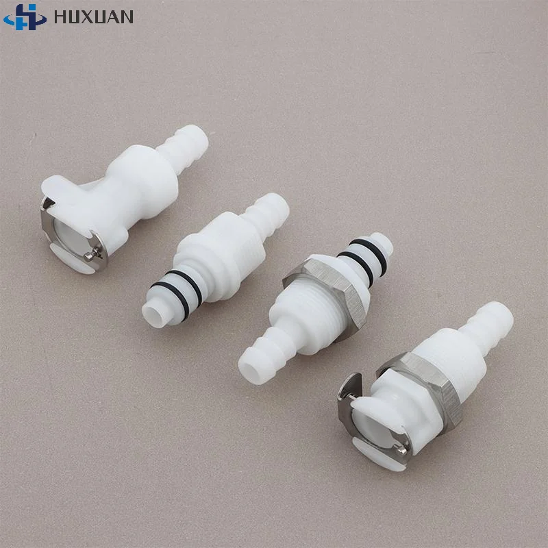 Disconnect Fitting Coupling Hose Joint Quick Shut-Off Male Female Hose Barb Valved 1/4 5/16 3/8 Tube Connector Quick Coupler