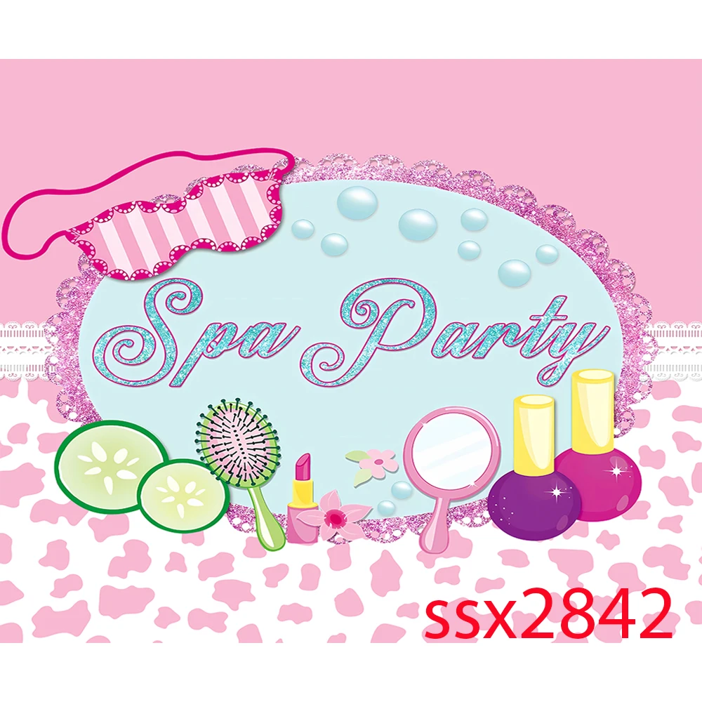 Spa Party Theme Backdrop for P - Beauty Makeup Girl Photo recension och pris