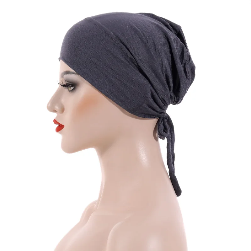 Underscarf turbante tubo osso cofano musulmano Hijab cappello donna fasciatura Stretch berretto interno Ninja cappelli arabo Beanie Skullies berretti islamici