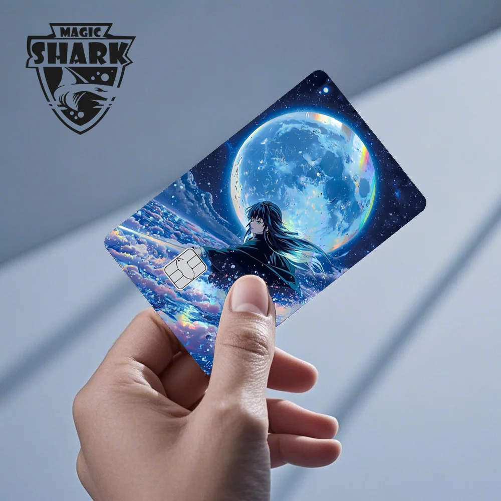 Magic Shark 2026 New Hot Demon Slayers Anime Shinny Holographic Laser Skin Cover Sticker Film for Debit Credit Bank Card view 6