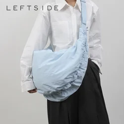 LEFTSIDE Design Nylon Large Soft Shoulder Crossbody Bag for Women 2025 Winter Trend Fashion Y2K New Underarm Bags Handbags