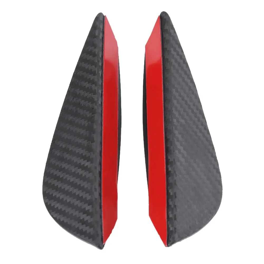 4PCS Durable ABS Front Bumper Canards Carbon Fiber Finish No Drill Bumper Lip Spoiler Universal Front Bumper Fins Auto Shop