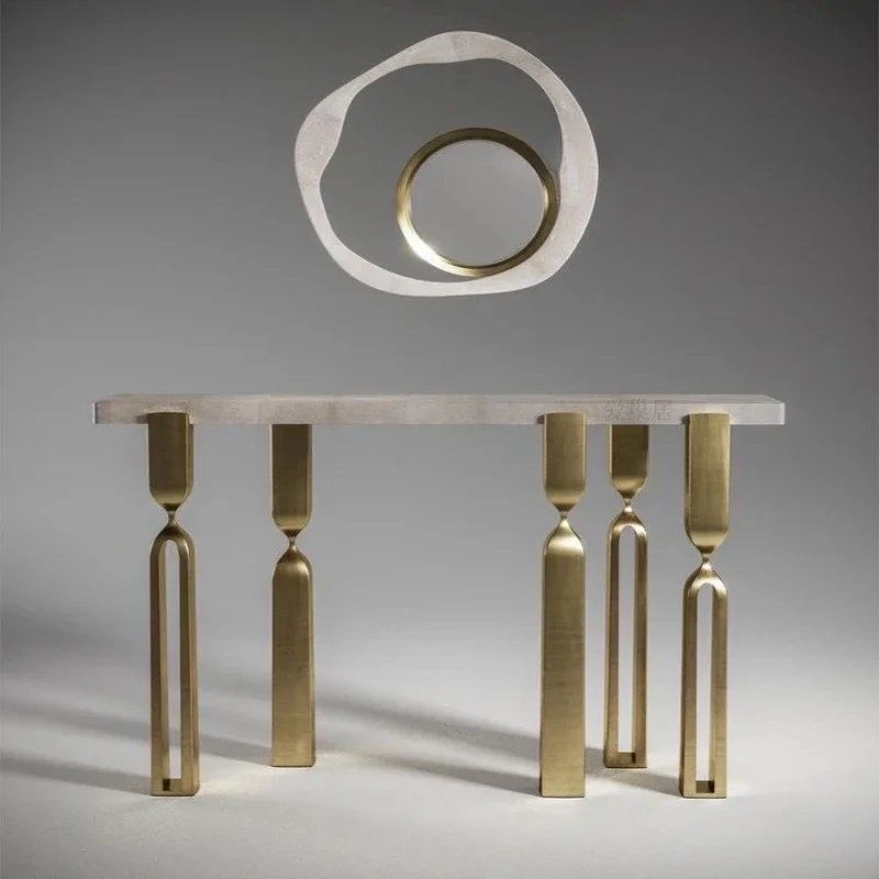 light luxury simple household entrance entrance table villa large apartment high-end corridor modern end view table