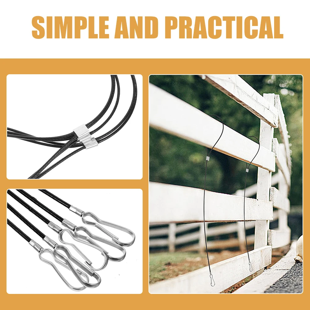 

2 Pcs Stainless Steel Adjustable Latch Cable Pull for Fence Gate Hardware Outdoor Sliding Door Garden Backyard Gate