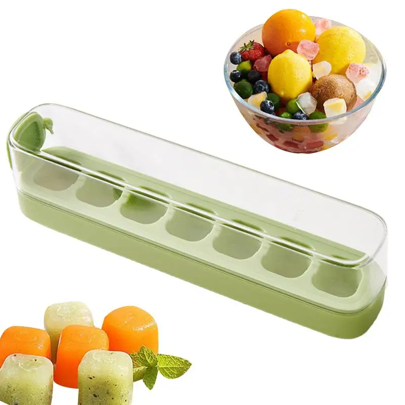 

Ice Cube Tray Container With Lid Novelty Drink Tray Ice Cube Trays With Lids Ice Maker Mold Freezer Tray Leak Proof Reusable Ice