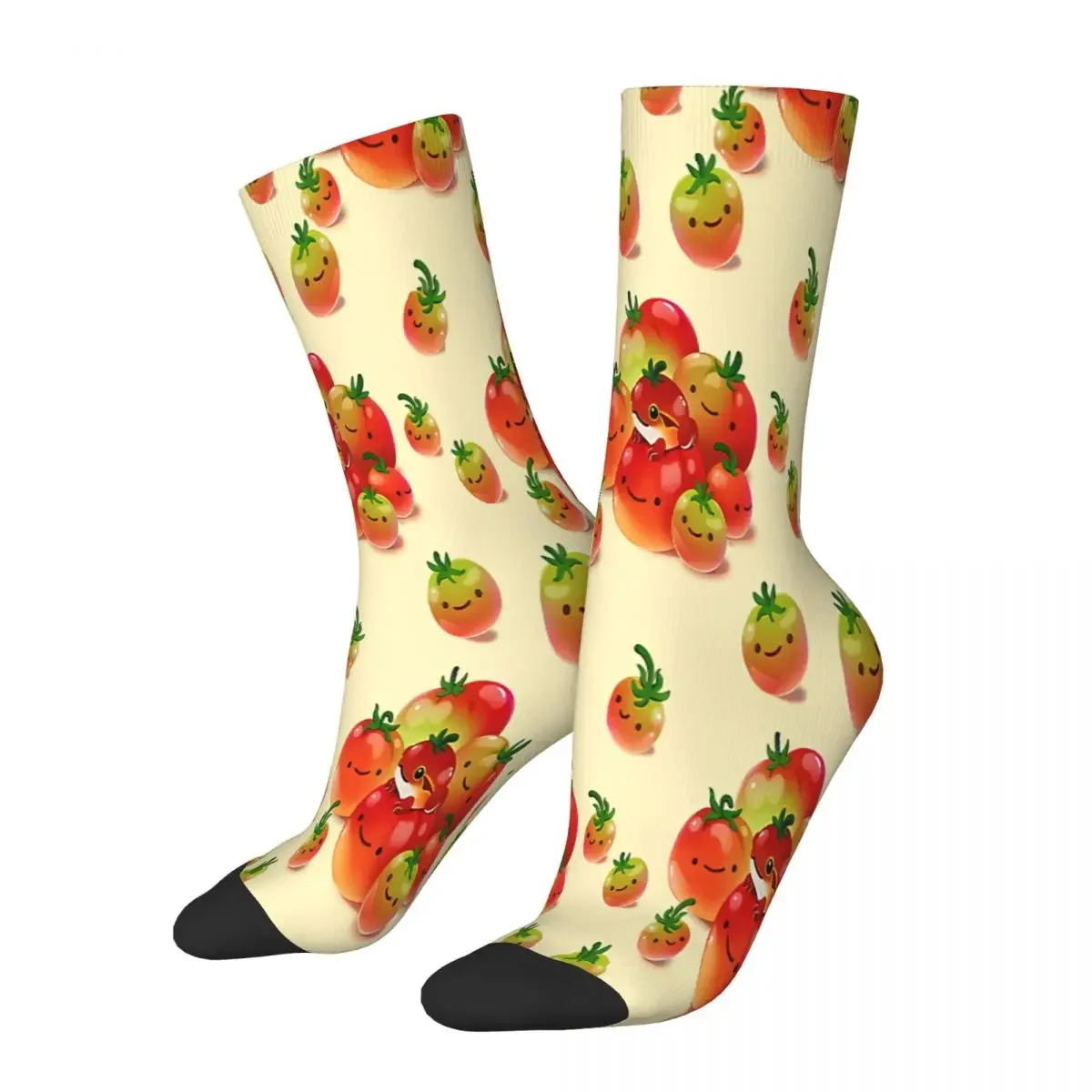 Tomato Frog Vegetable Socks Male Mens Women Winter Stockings Printed