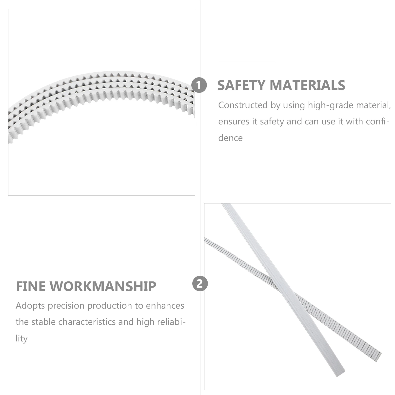 

PU Timing Belt for 3D Printer Open Loop Pulley High Grade Small Backlash Linear Transmission Space Saving Reliable 2GT System