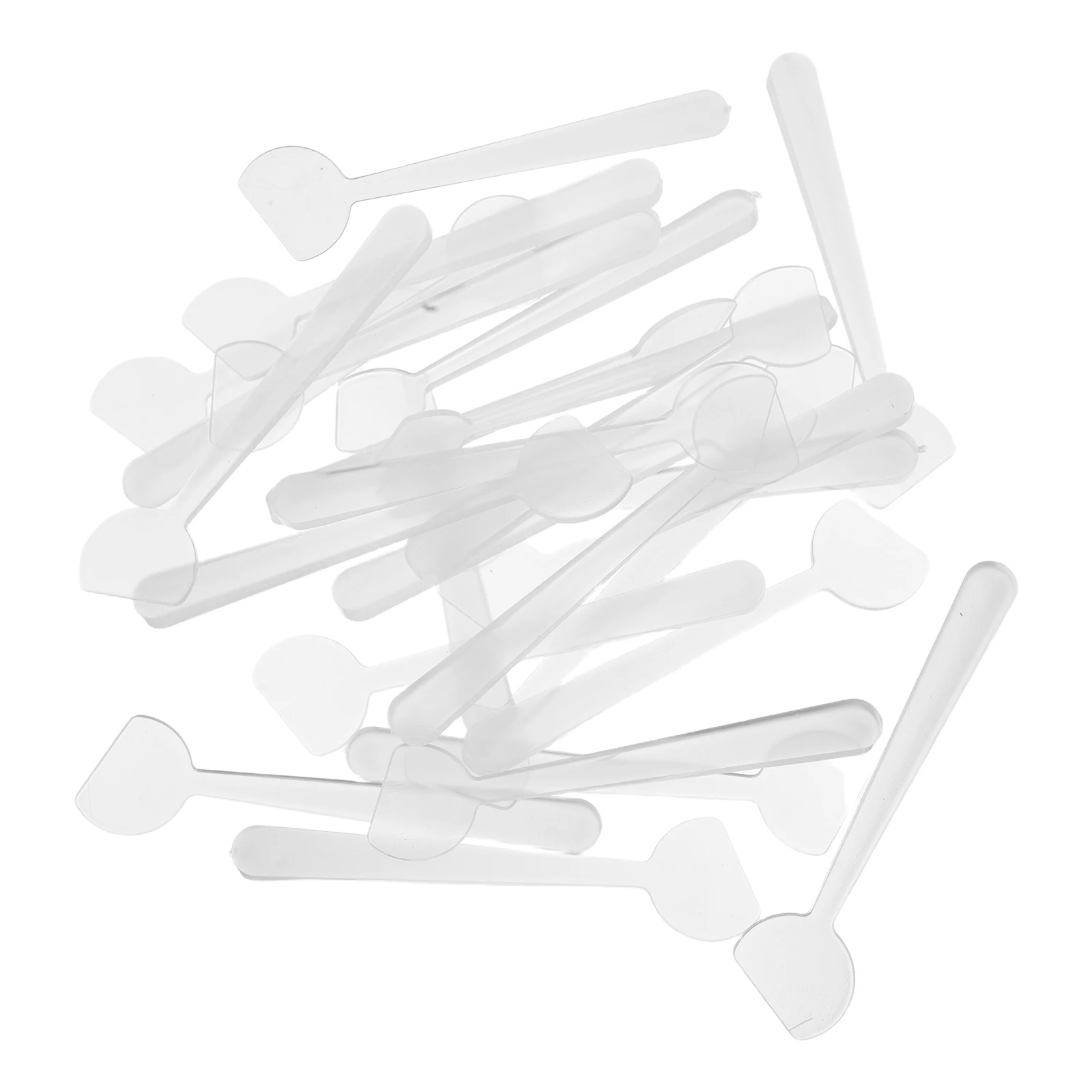 

100pcs Cream Spatula Skincare Face Cream Scoop Makeup Spatula Tools Lotion Scoop Makeup Mask Mixing Repackaging Plastic