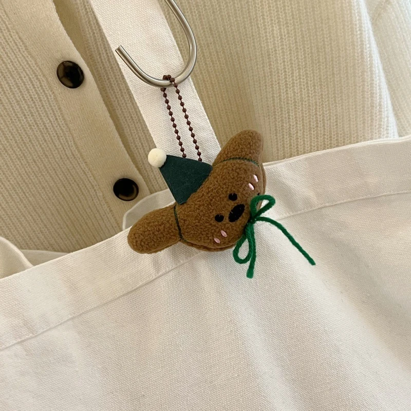 1PCS Plush Bear Toy Cute Cartoon Doll Pendant Bunny Puppy Backpack Bead Chain Keychain Plush Keychain Stuffed Animals Toys