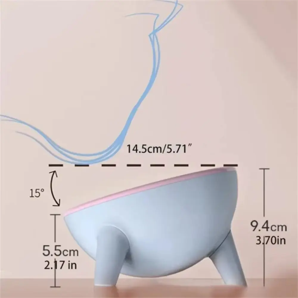 Anti Slip Pet High Footed Bowl Anti Vomiting Wide Mouth Cat Food Water Bowl Protect Cervical Vertebra Triangle Stand