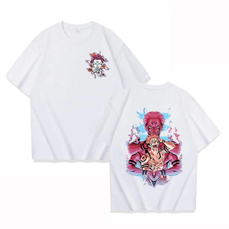 New Cool Ryomen Sukuna Printed T-shirts Retro Style Women Men Anime Graphic T Shirt Fashion Summer Short Sleeve Casual Top