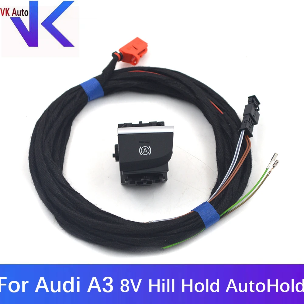 Do Audi A3 8V LHD Hill Hold AutoHold Przełącznik przycisku hamulca Wiązka przewodów biały lub czerwony kolor światła 8V1 927 143 B 8V 1927143 B 8V 1927143