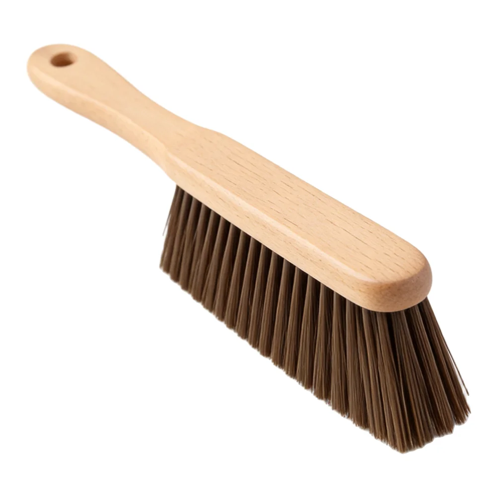 36cm Wooden Handle Brush Wooden Handle Fireplace Brush Fireplace Maintenance Brown Color Ergonomic Design Wood Material