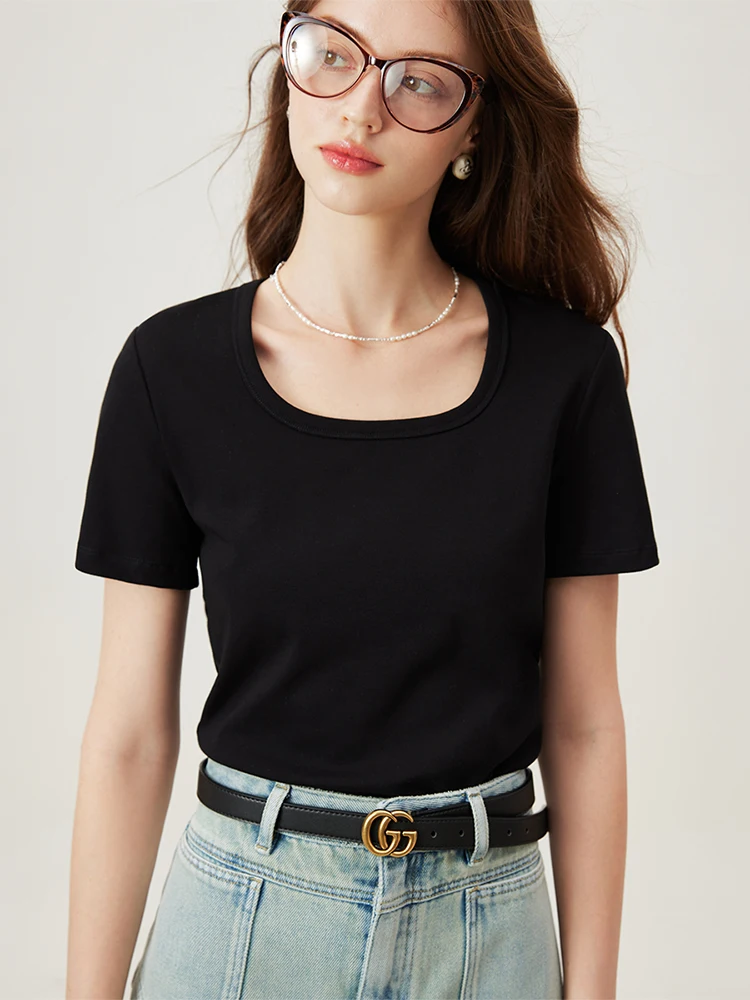 black square neck