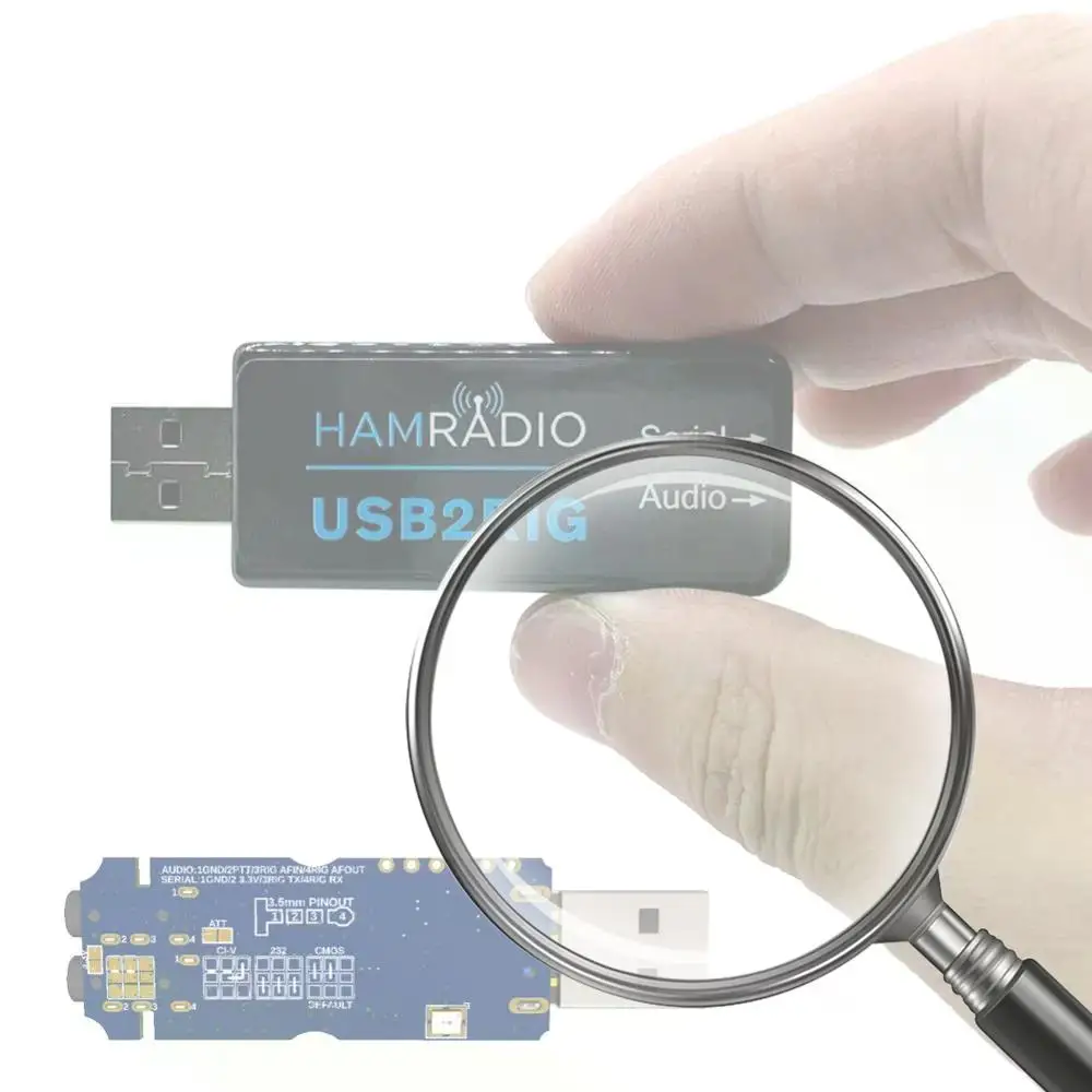 USB2RIG راديو محول الصوت دعم PTT مع التحكم VOX USB كارت الصوت موصل محول TTL/232 مستوى ل كينوود YAESU ICOM #1