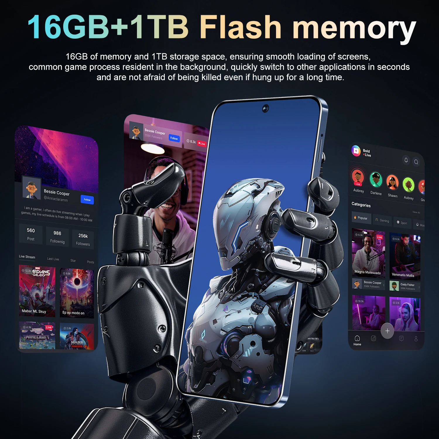 GT20 Pro Cellphone 7.3 Inch Original Smartphone Android14 Mobile Phone16GB+1TB 7800mAh 5G 108MP Dual SIM Card Global Version