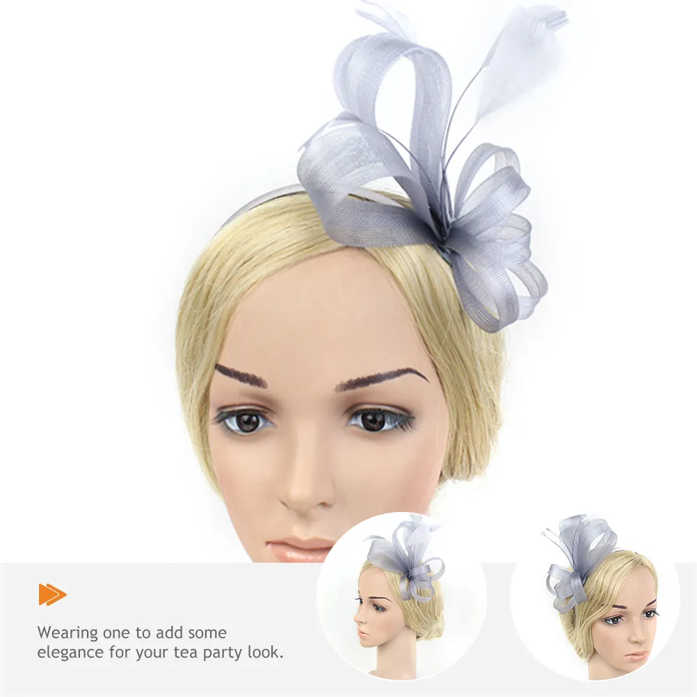 

Элегантная повязка-фасцинатор для женщин, аксессуар для волос в стиле 1920-х и 1950-х годов, винтажный фасцинатор для чаепития, свадьбы, банкета, коктейля.