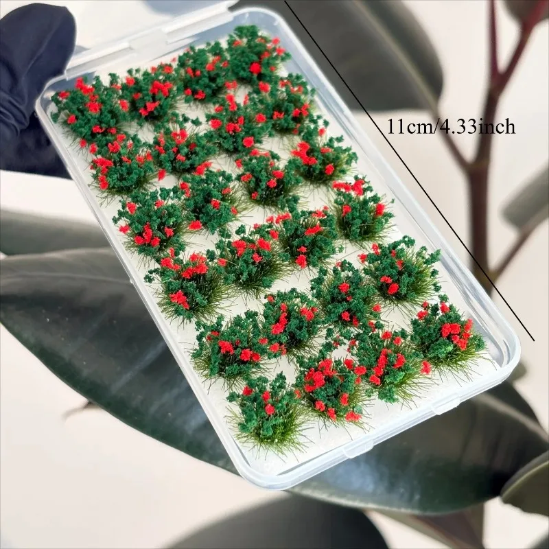 Immagine 5: 24 Pezzi Mini Ciuffi d'Erba Realistici per Casa delle Bambole, Micro Paesaggio Fai-da-Te, Giardino, Terrario, Diorama, Modellismo, Accessori per Paesaggistica