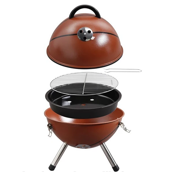 YYHC-High quality Safe Tripod design Portable Basketball shaped barbecue stove outdoor BBQ Charcoal Grill