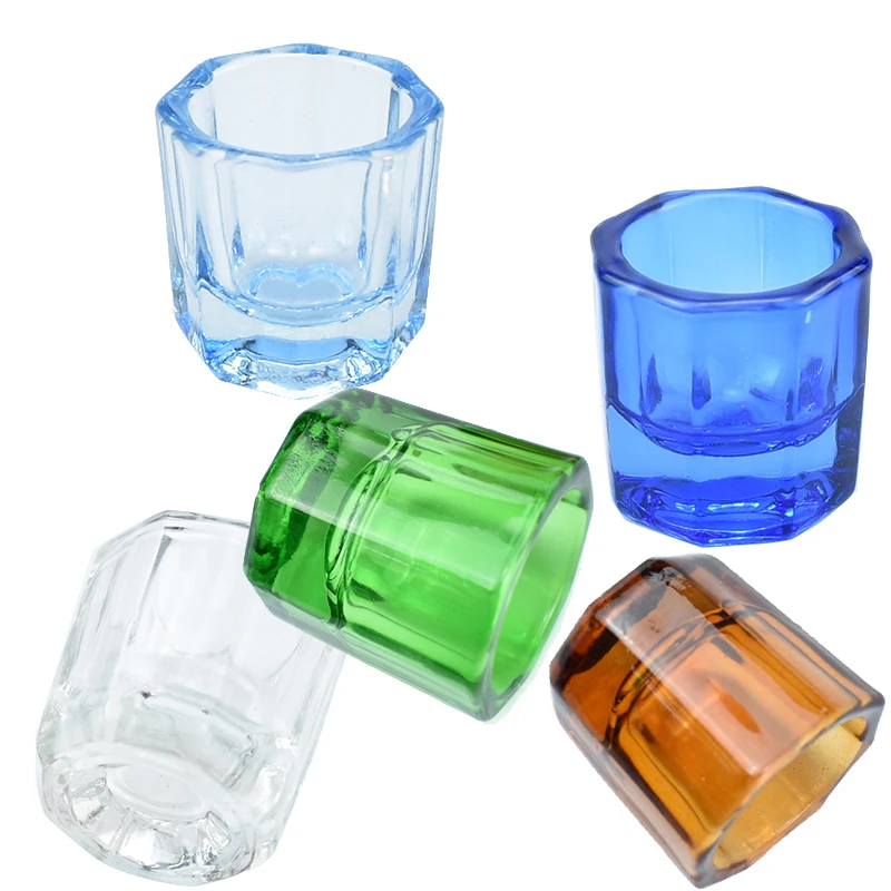 

Dentistry Mixing Bowls Glass Dish Household Octagonal Cups For Dental Lab Powder Holder Container Tool Nail Art Manicure