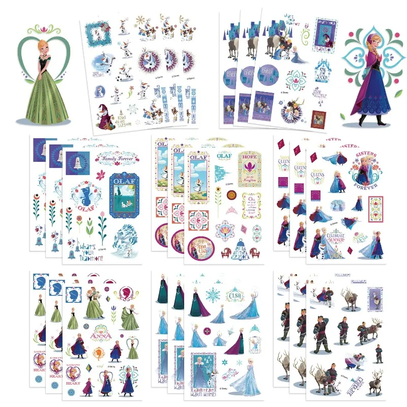 

8pcs/Set Disney Frozen Elsa Cartoon Anime Stickers DIY Assemble Game Decal Make a Face Jigsaw Creative Birthday Party Gift