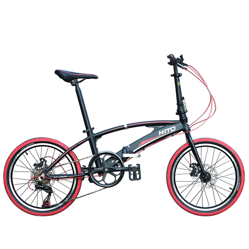 German HITO 22 inch double tube aluminum alloy folding bicycle disc brake with child mother and child bike