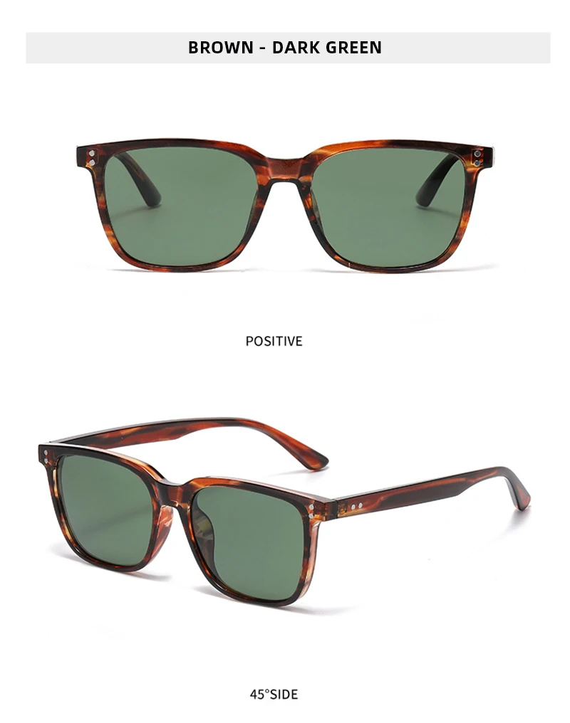 Stilvolle Polarisierte Sonnenbrille Männer Frauen Klassische Quadratische Männliche Sonnenbrille Mode Im Freien Fahren Shades UV400 – Detail 14