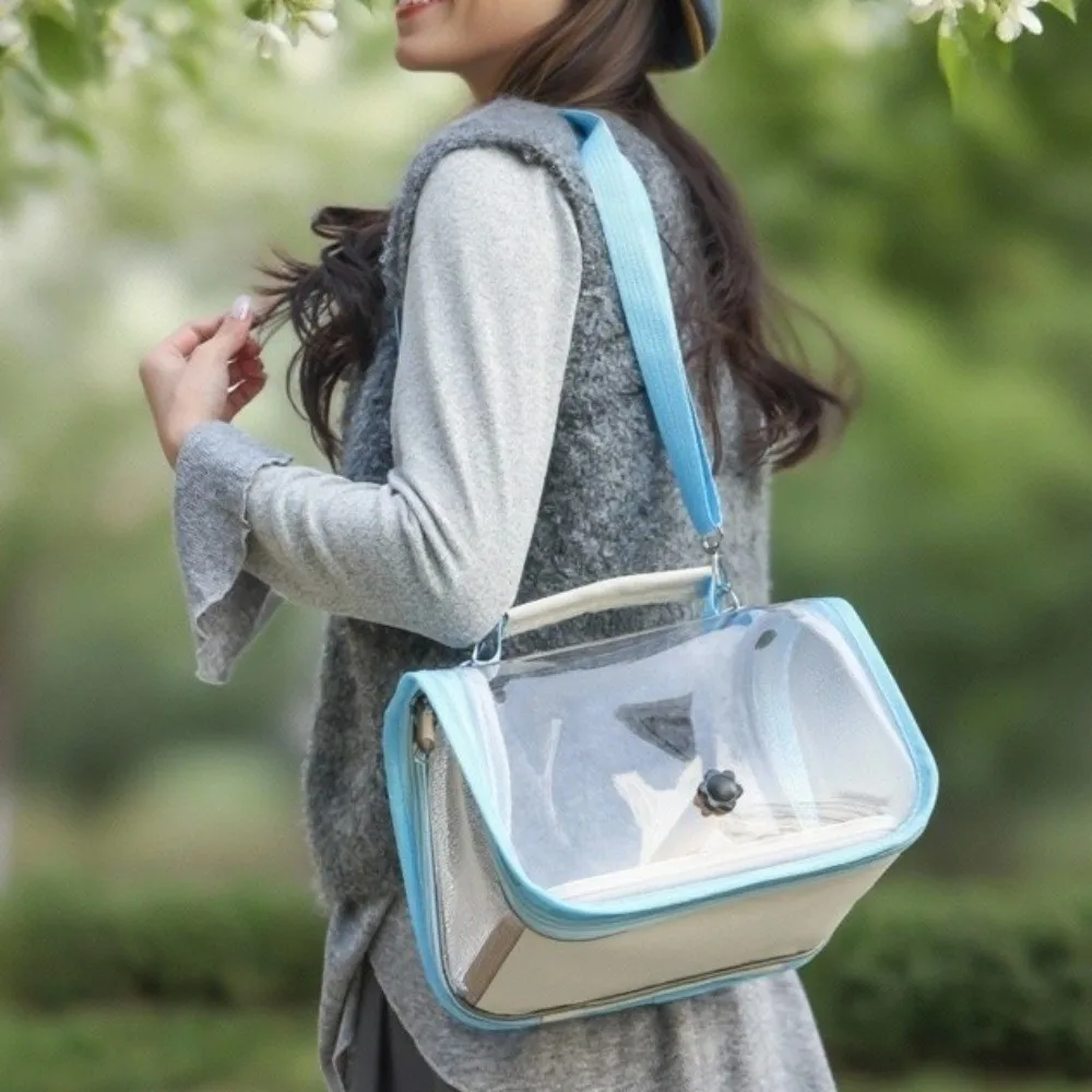 

Pet Supplies Transparent Parrot Carrier Bag Foldable Ventilated Bird Travel Bag with Stand Large Capacity Bird Cage For Budgies