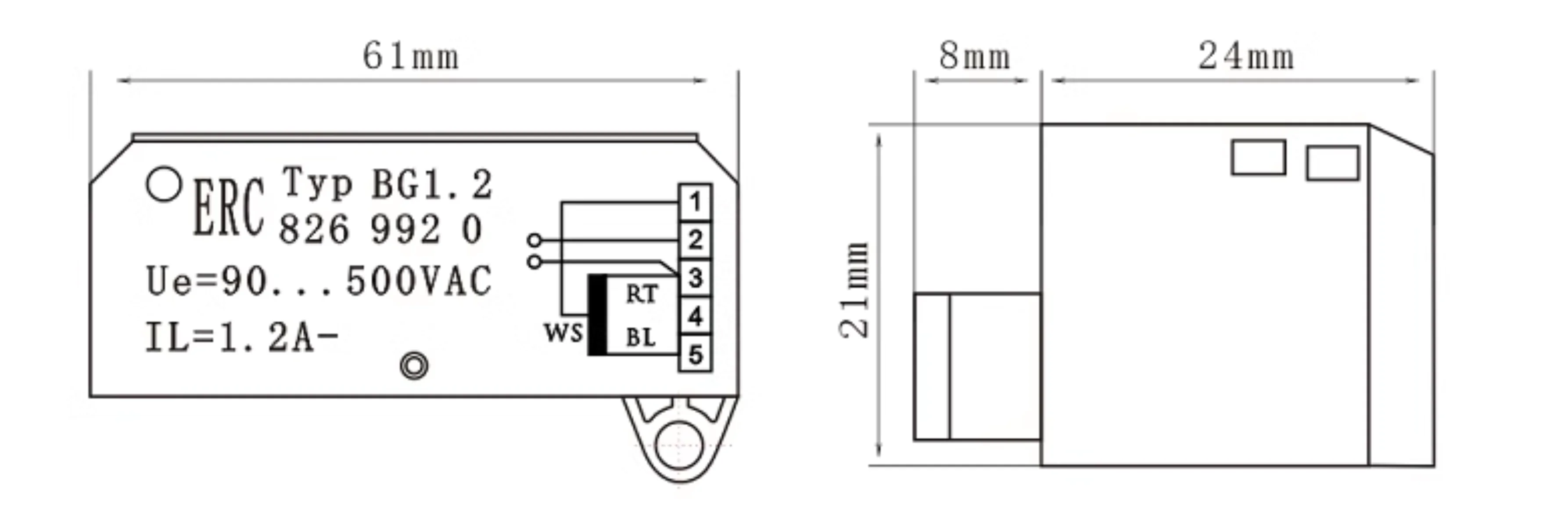 Typ BG1.2 8269920 Rectifier 150-500V SEW Motor Holding Brake Rectifier Power Module