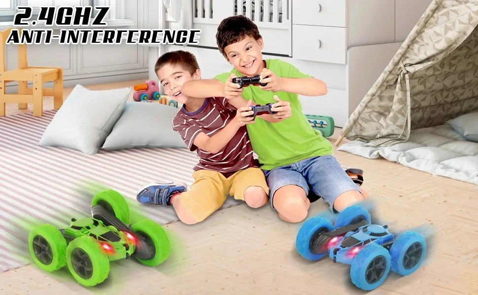 RC Stunt Car Children Double Sided Flip Remote Control Car 360 Degree Rotation Off Road Kids Rc Drift Car Toys Gifts Boys