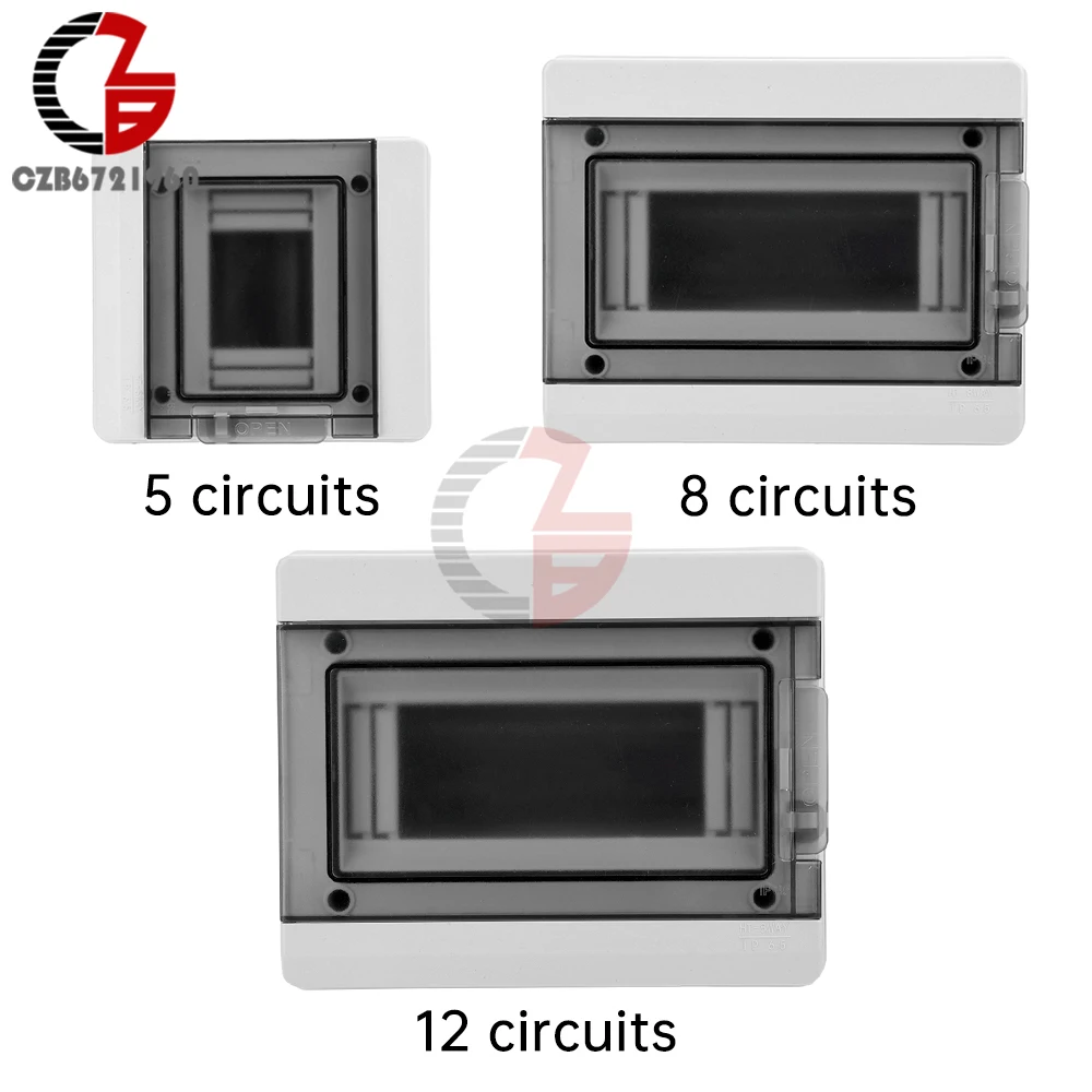 

5/8/12 Ways HT Series Junction Box IP65 Waterproof Distribution Box PC Plastic Outdoor Electrical Distribution Protection Box