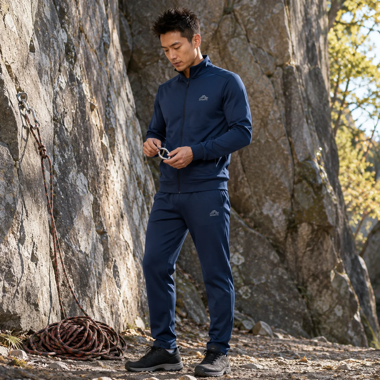Outdoor Hiking Gym Winter Jacket + Pants Running Cycling Camping Casual Tracksuit Sports Wear Tracksuits Men Sweatshirt Fleece