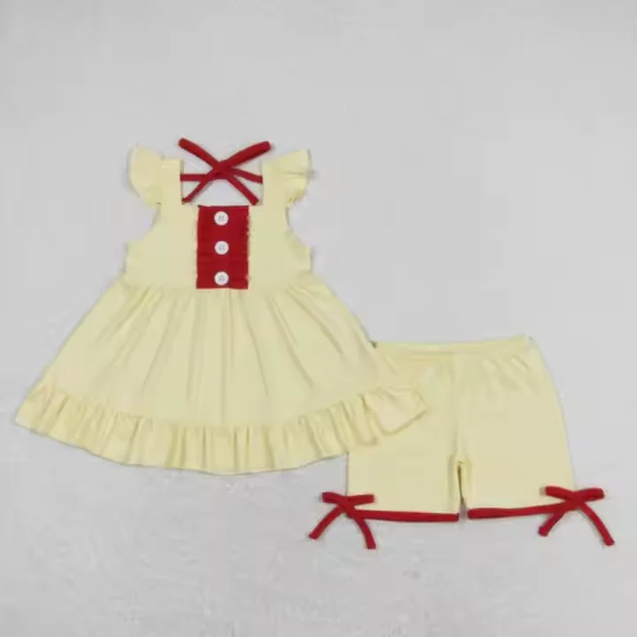

Yellow Premium Kids Princess Dress Set 2-Piece Sibling Outfits for Girls, Baby Girl Matching Dresses, High-Quality Contest Wear