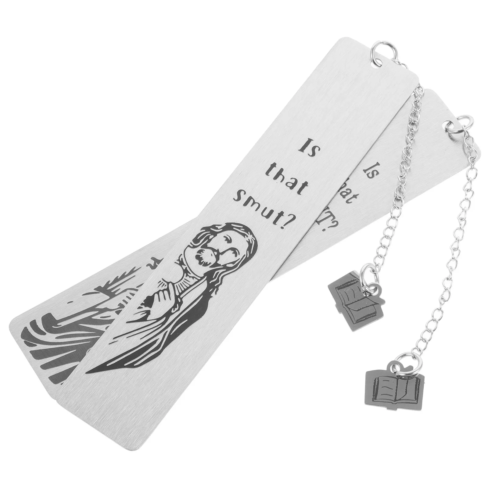 

2Pcs Stainless Steel Bookmarks DIY Craft Decoration Idea for Book Enthusiasts Lightweight Portable Bookmark for Daily Reading
