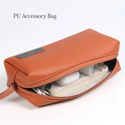 Laptop Accessories Storage Bag for MacBook Power charger data Cable PU waterproof Pouch for mouse adapter Cable Organizer Packet