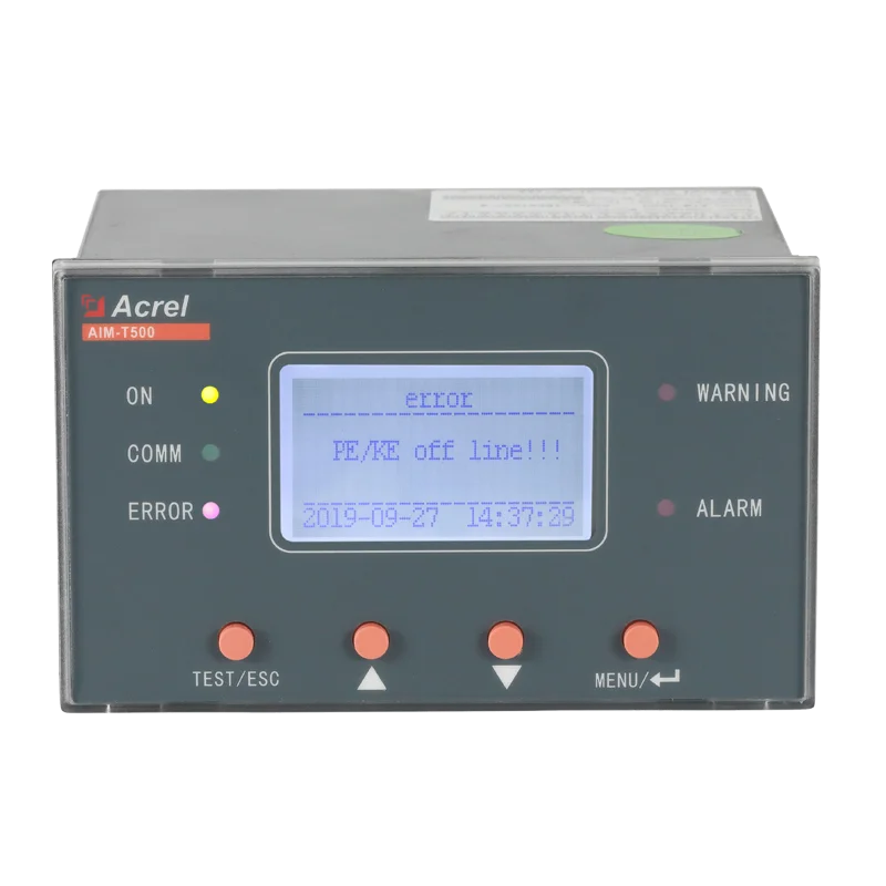 Acrel AIM-T500 industrial insulation monitor below 690V AC /800V DC and AC/DC hybrid for PE and IT systems