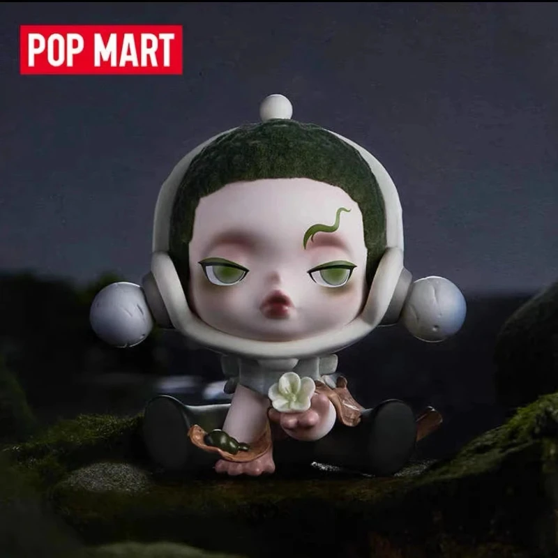 حقيقية Popmart Skullpanda الحبر زهر البرقوق سلسلة صندوق أعمى سطح المكتب زخرفة لعبة مجسمة الاتجاه صندوق غامض هدايا عيد الميلاد #6